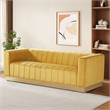 Foxy Velvet Sofa in Mustard Yellow