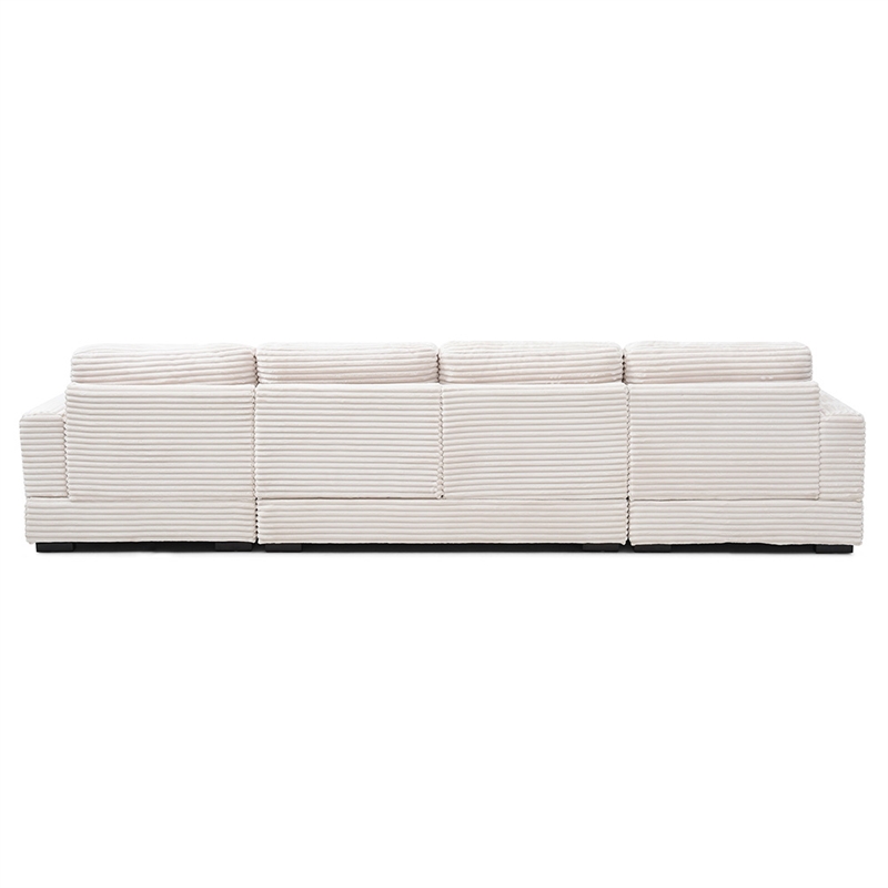 Scarlet Velvet Corduroy Sofa in Cream