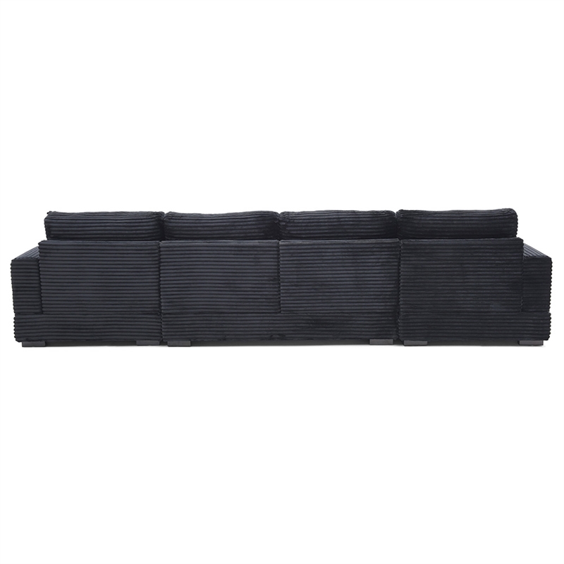 Scarlet Velvet Corduroy Sofa in Black