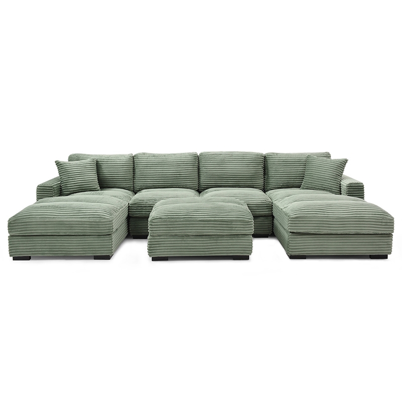 Scarlet Velvet Corduroy Sofa in Green