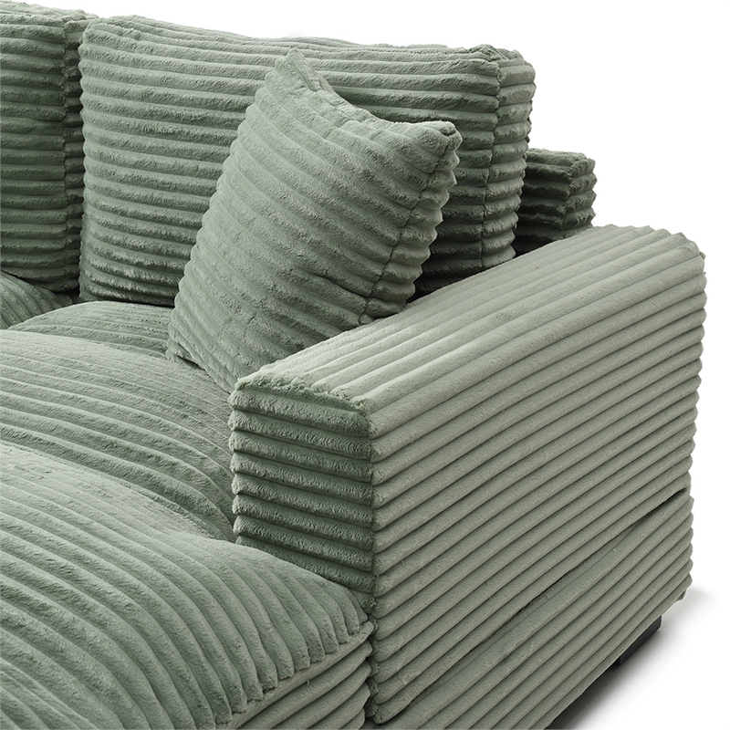 Scarlet Velvet Corduroy Sofa in Green