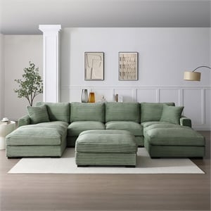 Scarlet Velvet Corduroy Sofa in Green
