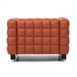 Emma Luxurious Faux Leather Armchair in Cognac