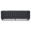 Emma Luxurious Faux Leather Sofa in Black