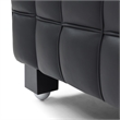 Emma Luxurious Faux Leather Sofa in Black