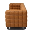Emma Luxurious Faux Leather Sofa in Brown