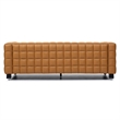 Emma Luxurious Faux Leather Sofa in Brown