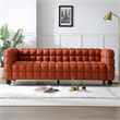 Emma Luxurious Faux Leather Sofa in Cognac