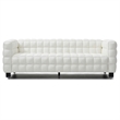 Emma Luxurious Faux Leather Sofa in Cream