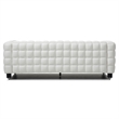 Emma Luxurious Faux Leather Sofa in Cream