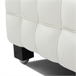 Emma Luxurious Faux Leather Sofa in Cream