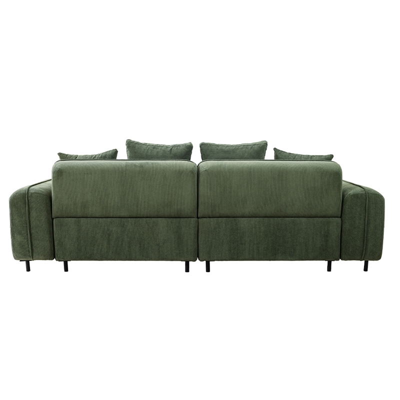 Emery Velvet Corduroy Sofa in Green