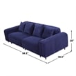 Emery Velvet Corduroy Sofa in Blue