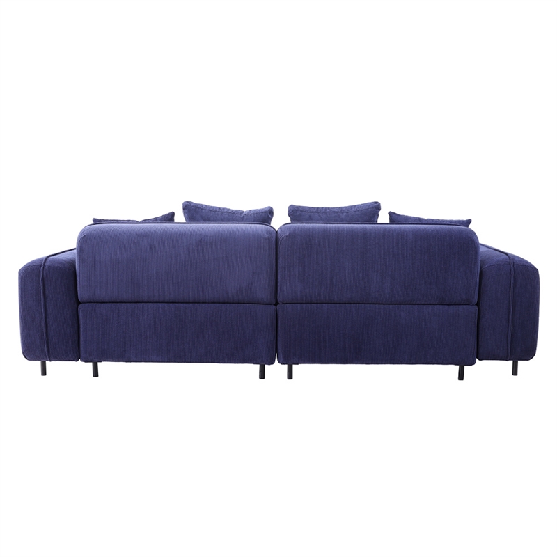 Emery Velvet Corduroy Sofa in Blue