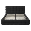 Electra Queen Size Fabric Upholstered Bed Frame in Black