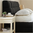Electra Queen Size Fabric Upholstered Bed Frame in Black