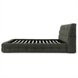 Electra Queen Size Fabric Upholstered Bed Frame in Green
