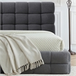Electra Queen Size Fabric Upholstered Bed Frame in Dark Gray