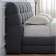 Electra Queen Size Fabric Upholstered Bed Frame in Dark Gray
