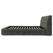 Electra King Size Fabric Upholstered Bed Frame in Green
