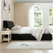 Electra King Size Fabric Upholstered Bed Frame in Black