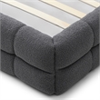 Electra King Size Fabric Upholstered Bed Frame in Dark Gray