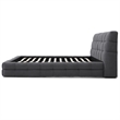 Electra King Size Fabric Upholstered Bed Frame in Dark Gray