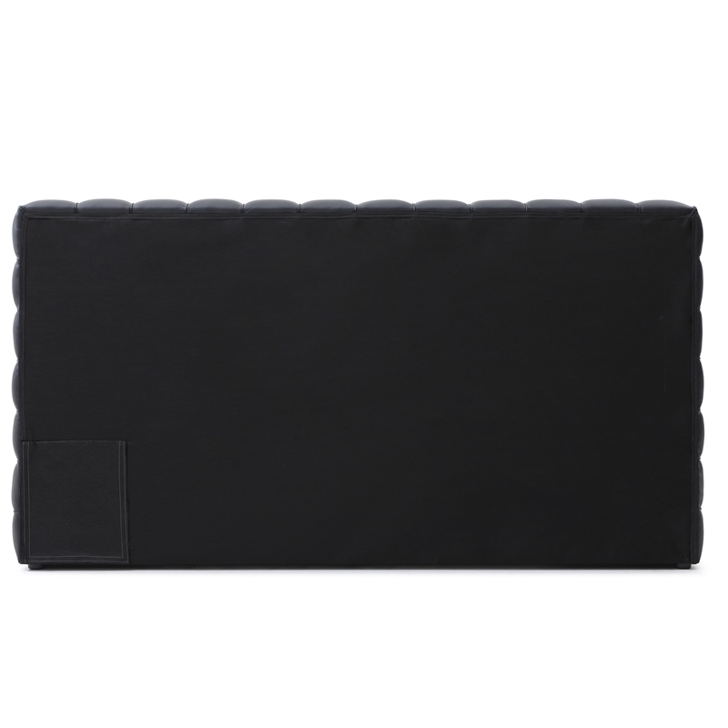 Livia King Size Faux Leather Upholstered Bed Fram in Black