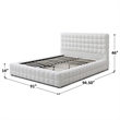 Livia King Size Faux Leather Upholstered Bed Fram in White