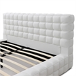 Livia King Size Faux Leather Upholstered Bed Fram in White