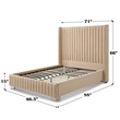 Jeffrey Queen Size Velvet Upholstered Bed Frame In Camel