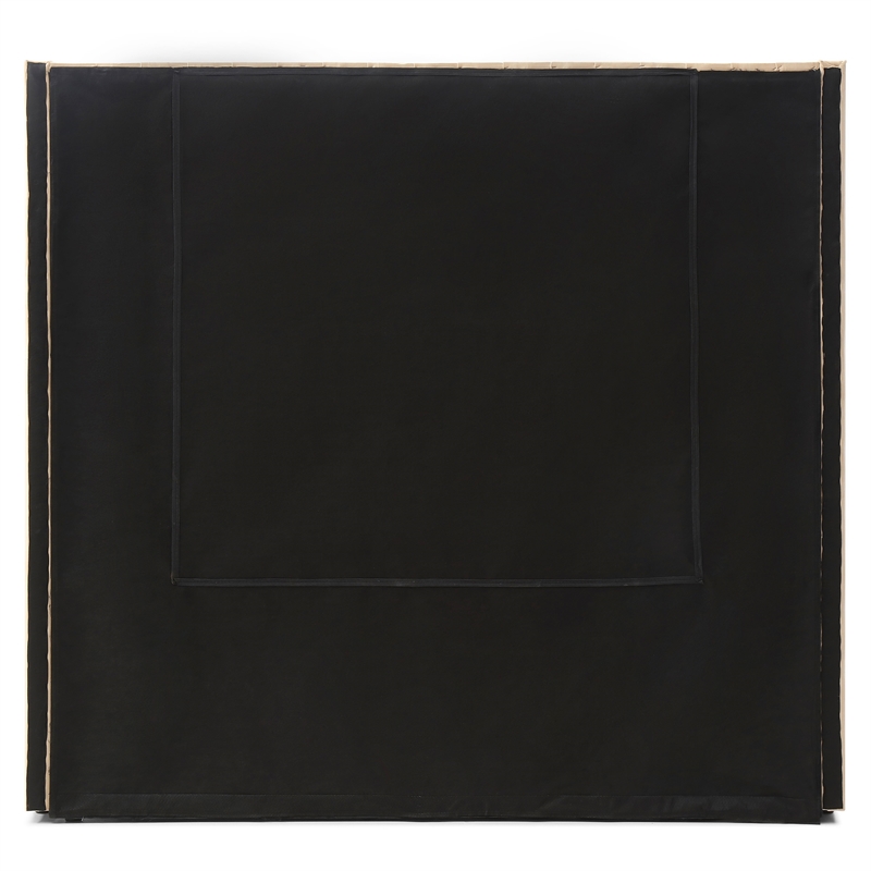 Jeffrey Queen Size Velvet Upholstered Bed Frame In Camel