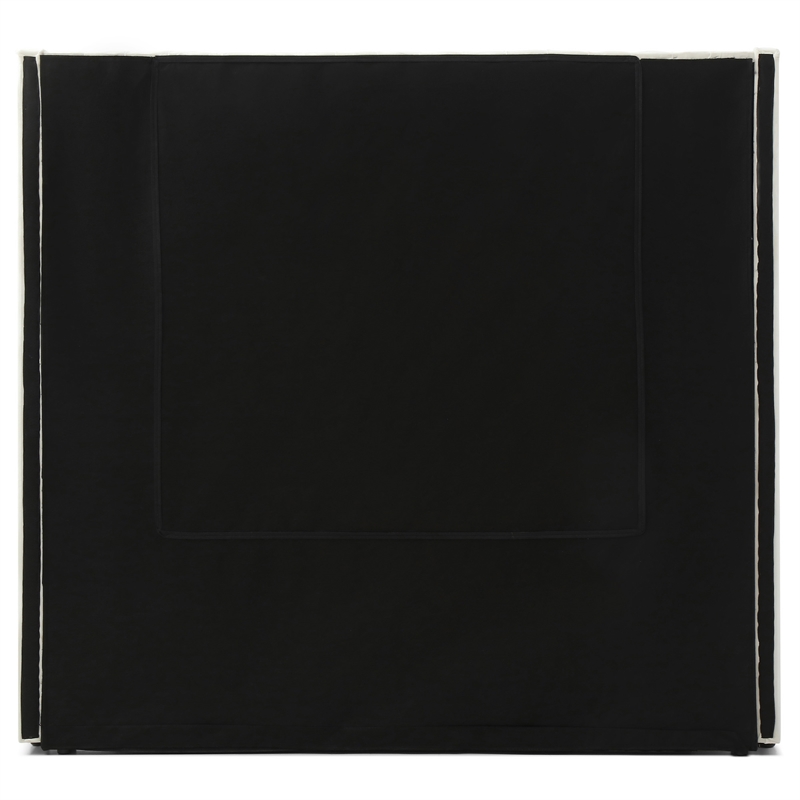 Jeffrey Queen Size Velvet Upholstered Bed Frame in Cream