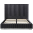Jeffrey King Size Velvet Upholstered Bed Frame in Black