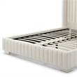 Jeffrey King Size Velvet Upholstered Bed Frame in Cream
