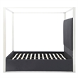 Jeffrey Canopy Velvet Upholstered Queen Bed Frame In Black