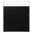 Jeffrey Canopy Velvet Upholstered Queen Bed Frame In Dark Brown