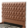 Rollie Vegan Leather Upholstered Queen Bed Frame In Black
