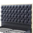 Rollie Vegan Leather Upholstered King Bed Frame In Black