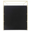 Rollie Canopy Vegan Leather Upholstered Queen Bed Frame In Black