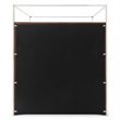Rollie Canopy Vegan Leather Upholstered Queen Bed Frame In Brown
