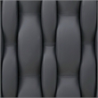 Rollie Canopy Vegan Leather Upholstered King Bed Frame In Black