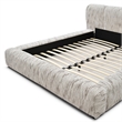 Sienna Upholstered Platform Queen Bed Low Profile with Padded Headboard