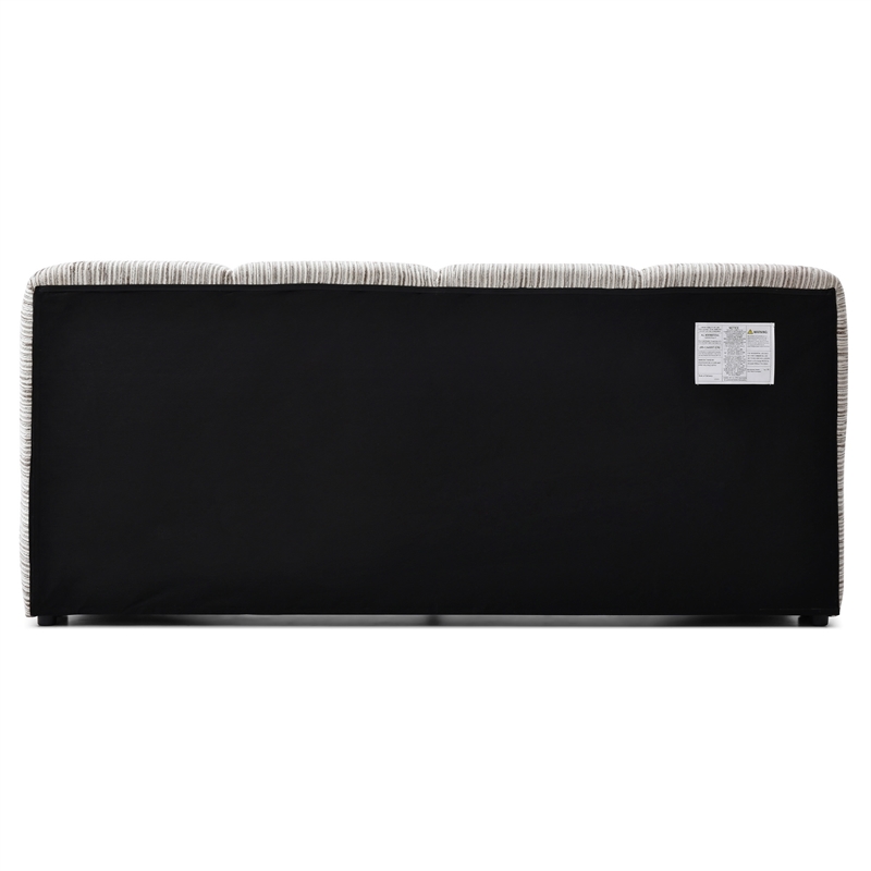 Sienna Upholstered Platform Queen Bed Low Profile with Padded Headboard