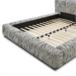 Sienna Upholstered Platform Queen Bed Low Profile with Padded Headboard