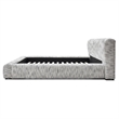 Sienna Upholstered Platform Queen Bed Low Profile with Padded Headboard