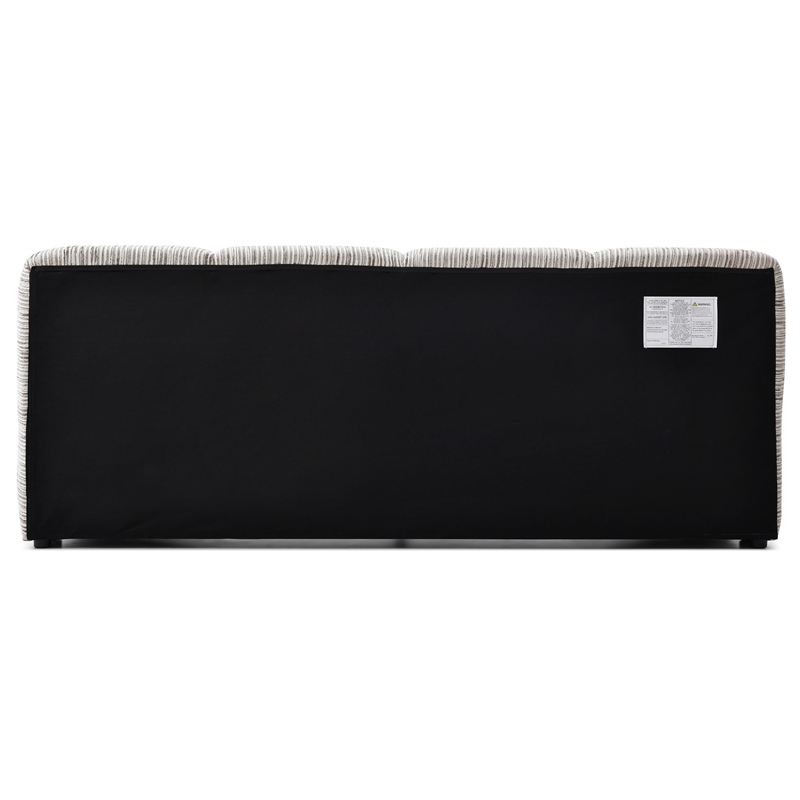 Sienna Upholstered Platform King Bed Low Profile with Padded Headboard