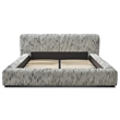 Sienna Upholstered Platform King Bed Low Profile with Padded Headboard