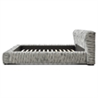 Sienna Upholstered Platform King Bed Low Profile with Padded Headboard