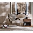 Modrest Maceo 1-Drawer Modern Wood & Metal Nightstand Drawer Box in Walnut
